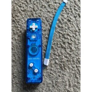 Rock Candy Motion Controller. Remote Wiimote in Clear Blue For Nintendo Wii